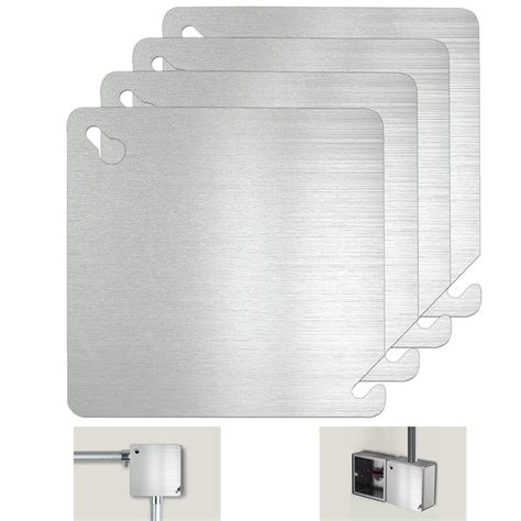 4 in square metal electrical box flat cover|4x4 metal electrical box cover.